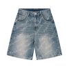 6553 Men's Summer 12.7 oz Lyocell Baggy All‑Over Printing Denim Shorts