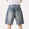 6553 Men's Summer 12.7 oz Lyocell Baggy All‑Over Printing Denim Shorts
