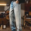 6682 Men's 11.8 OZ 3D Digital Printing Slim Fit Straight Jeans