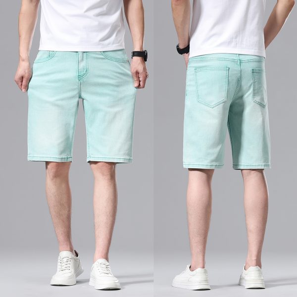 2708 Men's 10.2 OZ Slim Fit Colored Denim Shorts