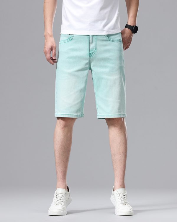 2708 Men's 10.2 OZ Slim Fit Colored Denim Shorts