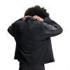 W121 Men's 14.6 OZ Oversized Zip‑up Pin‑badge Denim Jackets