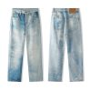 6682 Men's 11.8 OZ 3D Digital Printing Slim Fit Straight Jeans