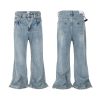 T-GJ019  Men's 13.5 OZ High Rise Light Stone Wash Flare Jeans
