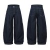 3066 Men's 10.8 OZ Baggy Raw Dark Indigo Denim Pleated Balloon Jeans