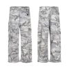 ZJ113  Men's 100% Cotton Baggy Military Snow Camo Cargo Pants