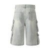 1519 Men's 12.5 OZ Baggy Loose Cargo Capri Cropped Jeans