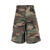 8494 Men's 9.8 OZ 100% Cotton Baggy Military Ripstop Camo Cargo Cropped Capri Pants