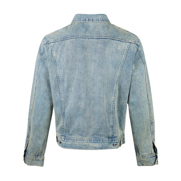 DY-994 Men's 14.8 OZ Boxy Stretch Vertical Slub Trucker Denim Jackets