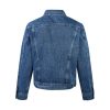 DY-994 Men's 14.8 OZ Boxy Stretch Vertical Slub Trucker Denim Jackets