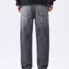 Men's 13.5 OZ Enzyme Stone Ombré Wash Regular Straight Jeans