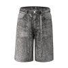 Q183 Men's 14.5 OZ 100% 3D Digital Printing Rhinestone Baggy Shorts