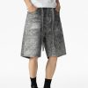 Q183 Men's 14.5 OZ 100% 3D Digital Printing Rhinestone Baggy Shorts