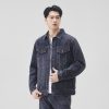 Y1506 Men's Chenille Tone‑on‑Tone Jacquard Denim Jackets