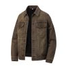 Y1509 Men's 14.5 OZ Boxy Vintage Distressed Brown Workwear Trucker Denim Jackets
