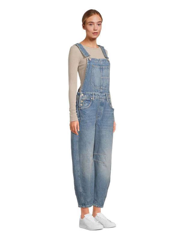 Women's 12.5 OZ Workwear Cropped Ankle‑length Barrel Overalls