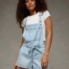 1788144760823718.jpg Women's 10.5 OZ Salt Wash Denim Short Bib Overalls