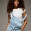 1788144768980003.jpg Women's 10.5 OZ Salt Wash Denim Short Bib Overalls