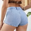 35816 Women's 10.8 OZ Y2K Stretch Silver Metal Studs Denim Skort