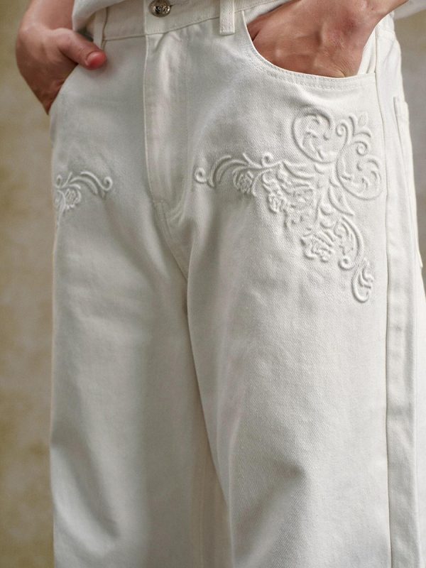 1788598392567793.jpg EMBD001 Men's 13 OZ 3D Embossed Embroidery Bootcut Jeans