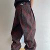 1788611707198020.jpg LBC001 Men's 3D Digital Burgundy Leopard All Over Printing Canvas Pants
