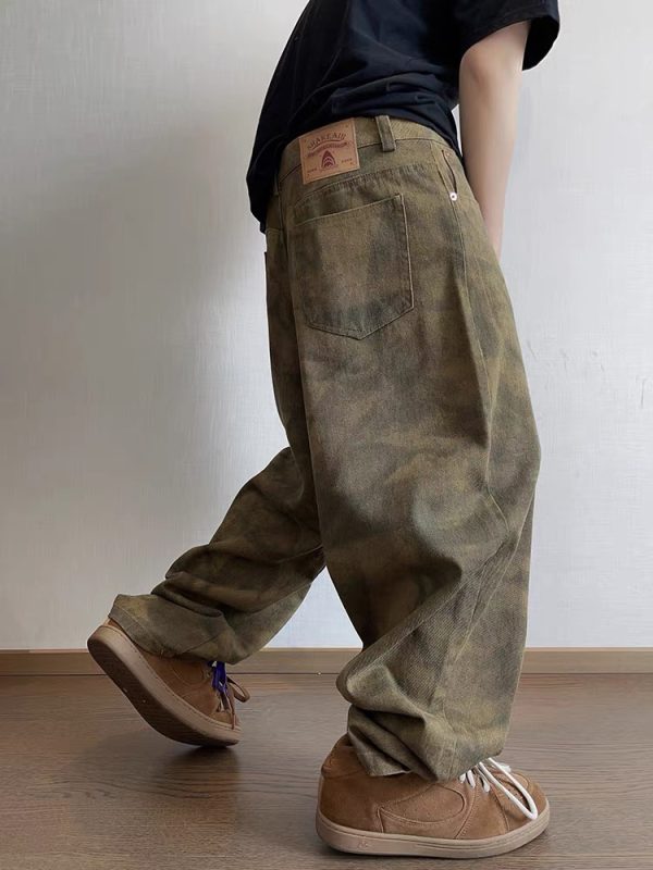 CAMO002 Men's Camo Digital All Over Printing Baggy Wide Leg Pants
