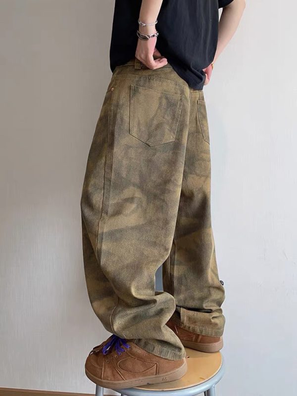 CAMO002 Men's Camo Digital All Over Printing Baggy Wide Leg Pants