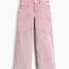10 OZ Big Girls Y2K Pink Low Rise Wide Leg Cargo Jeans