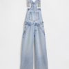 10.5 OZ Big Girls 70s Hippie Vintage Workwear Cargo Overalls