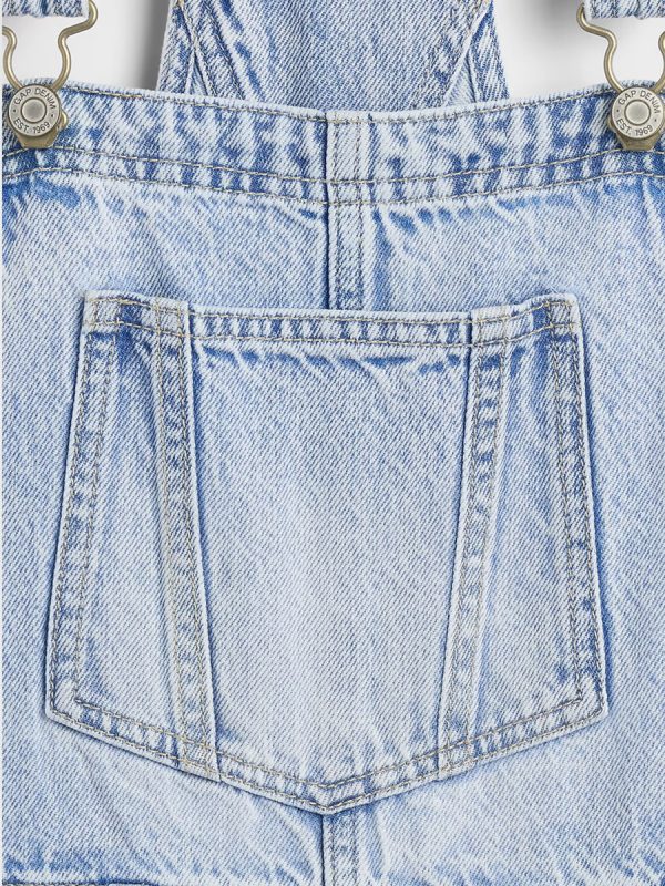 10.5 OZ Big Girls 70s Hippie Vintage Workwear Cargo Overalls