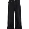 TJ149 Men's 13.6 OZ Solid Black Classic Five Pockets Baggy Jeans