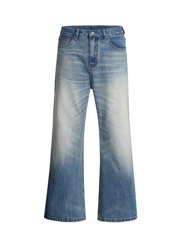 Q213  Men's 14 OZ 100% Cotton Classic Five Pockets Bootcut Jeans