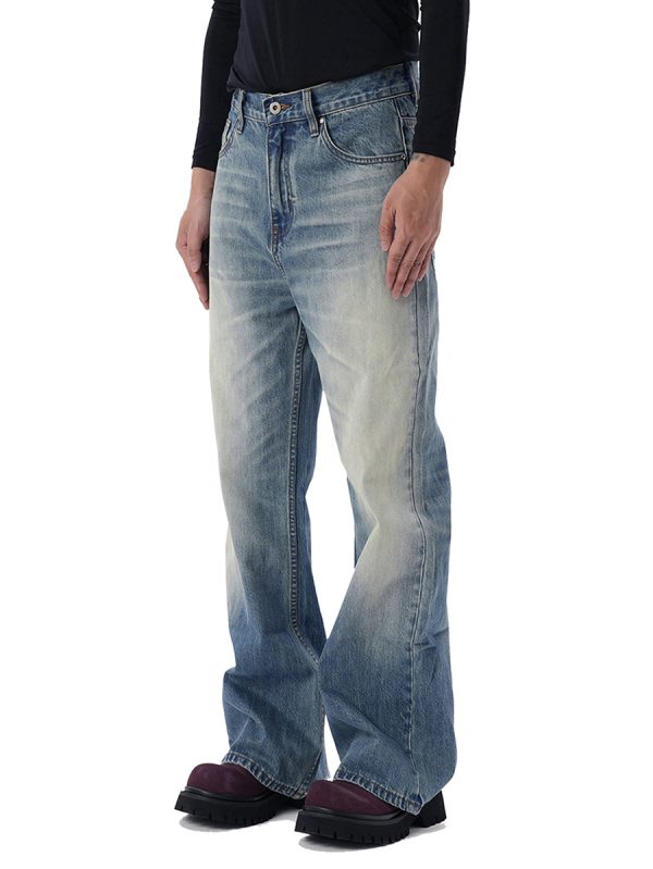 Q213  Men's 14 OZ 100% Cotton Classic Five Pockets Bootcut Jeans