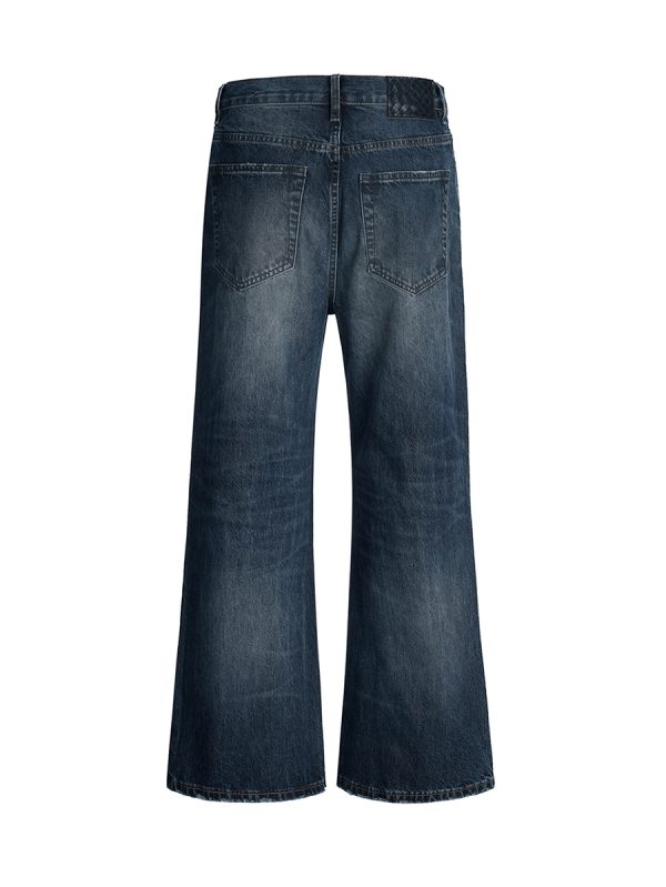 Q215  Men's 14.5 OZ 100% Cotton Classic Five Pockets Bootcut Jeans