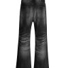 Q212  Men's 13.5 OZ 100% Cotton Heavy 3D Whiskers Bootcut Jeans