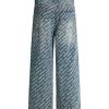 H3816 Men's 13.7 OZ All‑Over Printing Loose Straight Denim Jeans