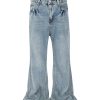 T-GJ019  Men's 13.5 OZ High Rise Light Stone Wash Flare Jeans