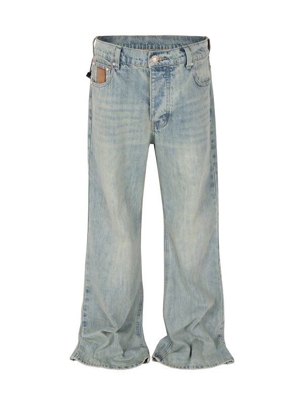 TJ126 Men's 13.6 OZ Mud Vintage Wash Bootcut Jeans