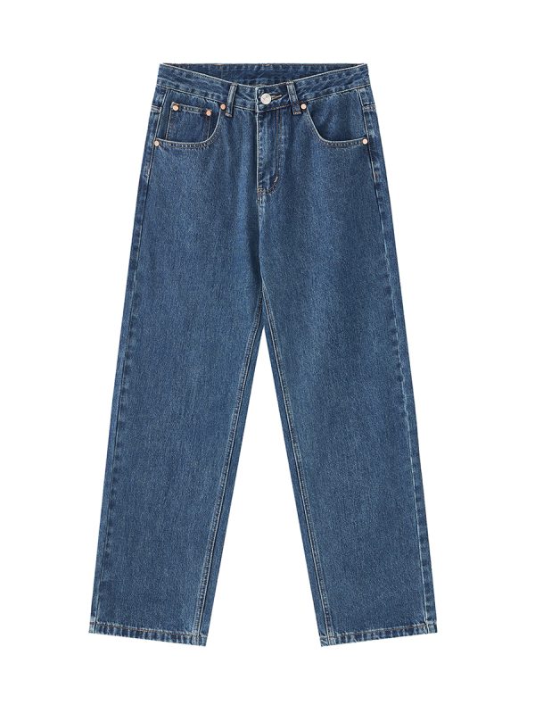 6823 Men's 11.8 OZ Cleanfit Stone Wash Relaxed Straight Jeans