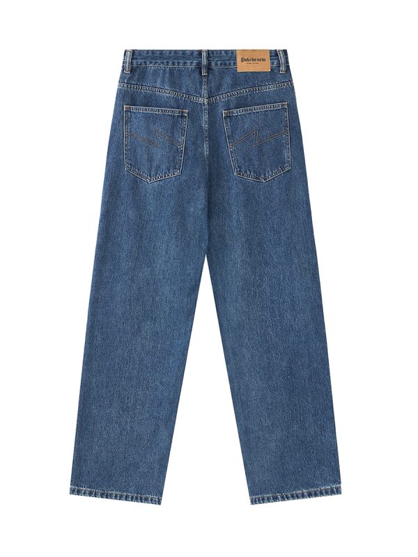 6823 Men's 11.8 OZ Cleanfit Stone Wash Relaxed Straight Jeans