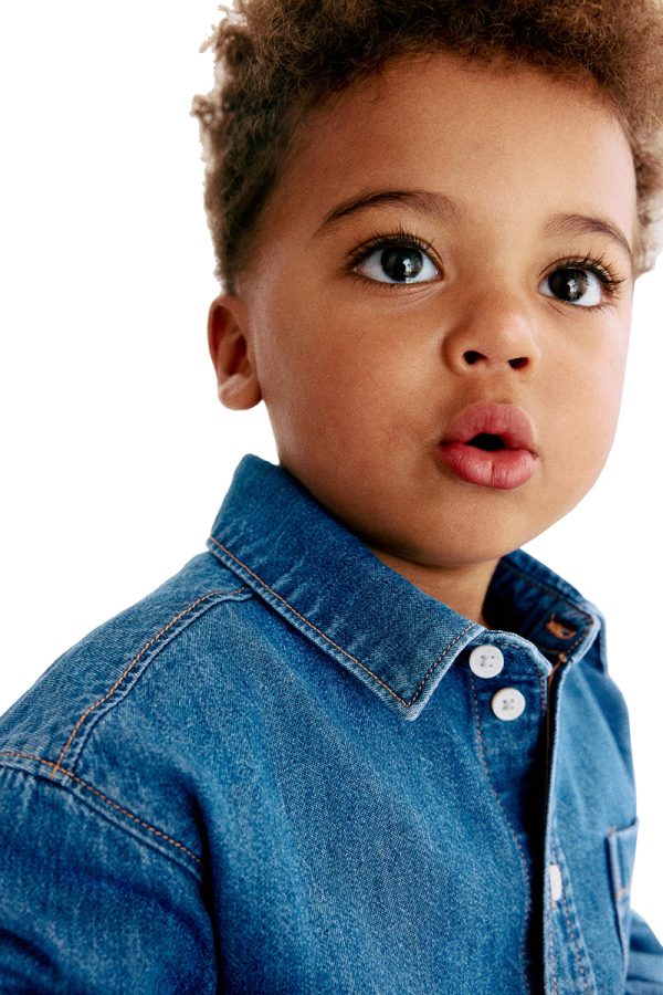 1788964872204896.jpg Baby Boys 6.6 OZ Classic Minimal Casual 100% Cotton Long Sleeve Denim Shirts