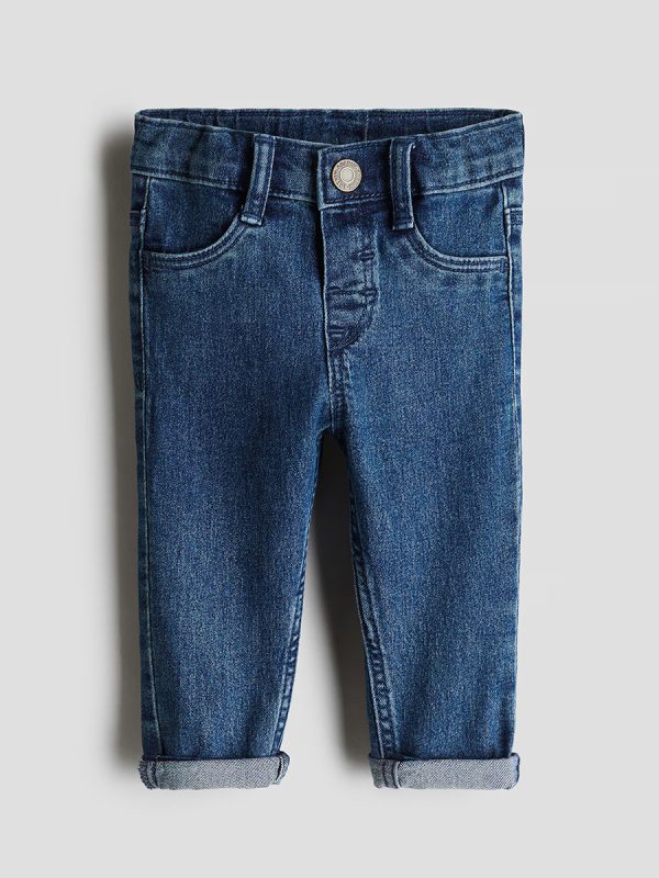 1788968731878779.jpg Toddler Girls 9 OZ Minimalist Stretch Slim Fit Straight Leg Rolled Cuff Jeans