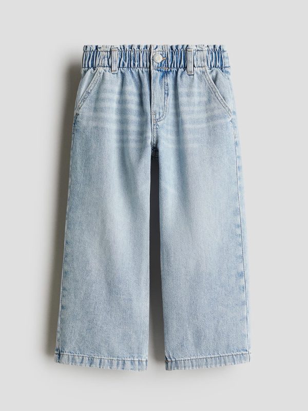 1789052411843945.jpg HMKD021 Daisy Wide Leg Paper-Bag Jeans Cotton 100% 2-8