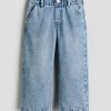 1789052517512178.jpg HMKD021 Daisy Wide Leg Paper-Bag Jeans Cotton 100% 2-8