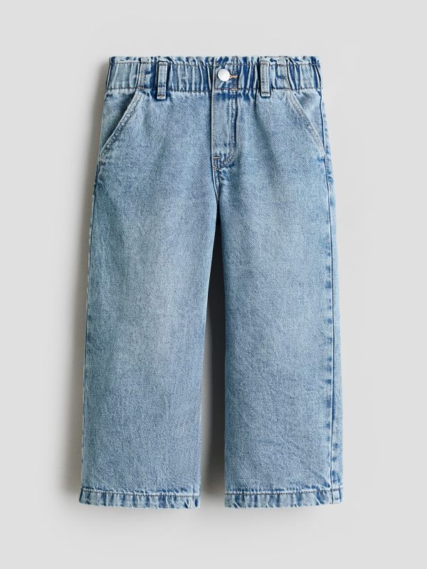 1789052517512178.jpg HMKD021 Daisy Wide Leg Paper-Bag Jeans Cotton 100% 2-8