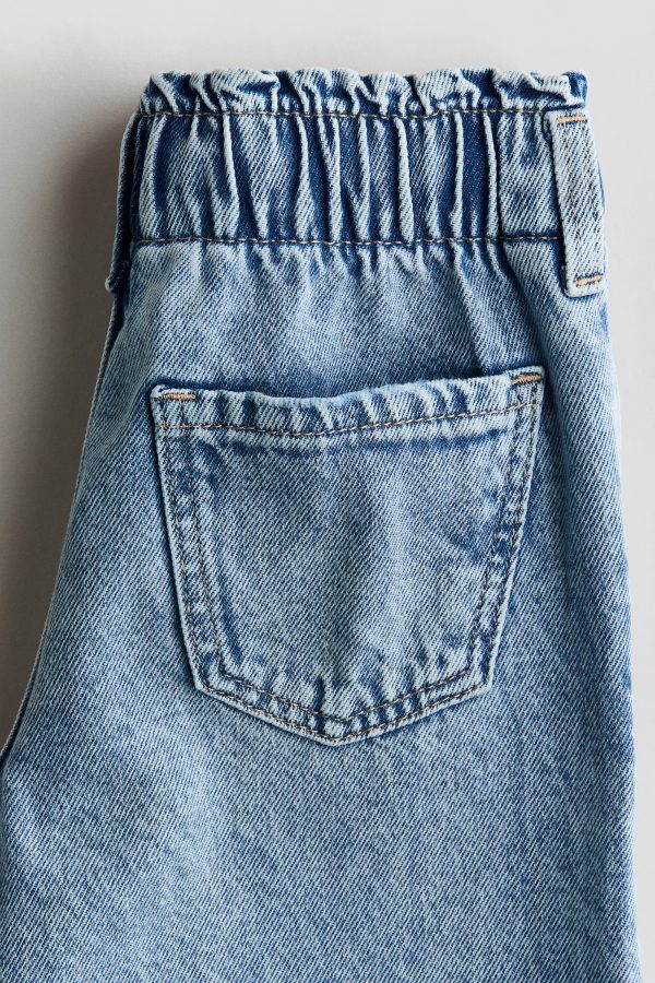 1789052535576354.jpg HMKD021 Daisy Wide Leg Paper-Bag Jeans Cotton 100% 2-8