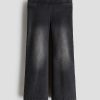 HMKD022  Denim-Look Wide-Leg Jeggings  Cotton 75%, Polyester 19%, Spandex 6%  2-8