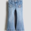HMKD025  Superstretch Flared Leg Jeans  Cotton 79%, Polyester 20%, Spandex 1%  Embroidered-Motif  2-