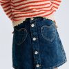 HMKD027  A-Line Denim Skirt  Cotton 100%  2-8