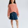 HMKD027  A-Line Denim Skirt  Cotton 100%  2-8